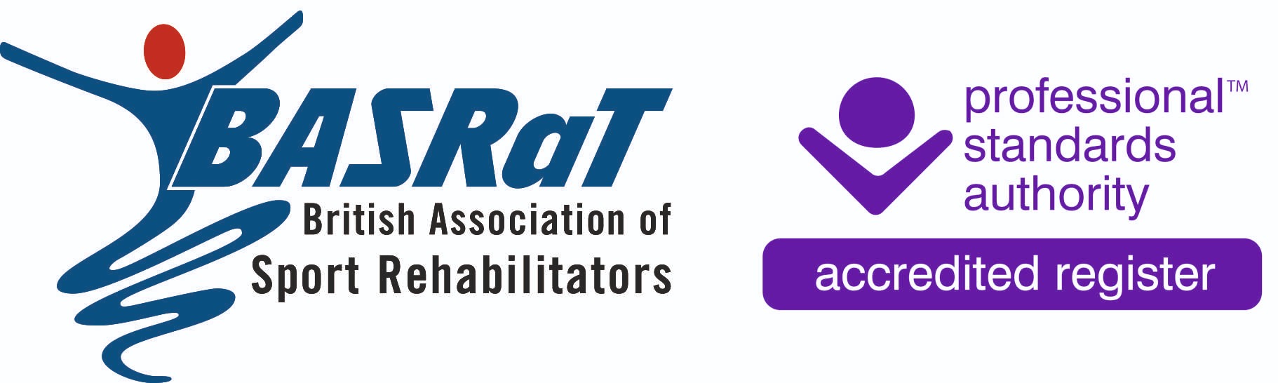 BASRaT, the British Association of Sport Rehabilitators, and the Professional Standards Authority accredited register